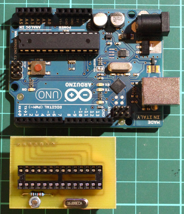 Burn a Arduino bootloader to a blank Atmega 328 with optiLoader